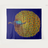 Tenture belle impression de paon victorien (Devant (Horizontal))