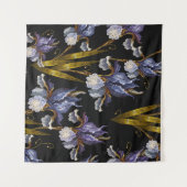 Tenture Belle iris printanière broderie sans soudure (Devant (Horizontal))