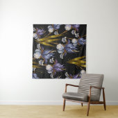 Tenture Belle iris printanière broderie sans soudure (En situation (horizontale))