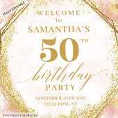 Tenture Belle ivoire blush or d'anniversaire photo fond