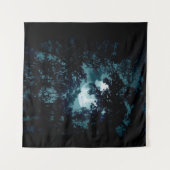 Tenture Belle Lune qui coule avec les arbres (Devant (Horizontal))