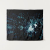 Tenture Belle Lune qui coule avec les arbres (Devant (Horizontal))