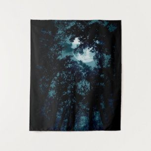 Tenture Belle Lune qui coule avec les arbres