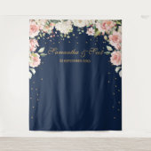 Tenture Belle marine et mariage boho rose pâle (Devant)