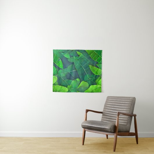 Tenture Belle Motif Feuille verte (En situation (horizontale))