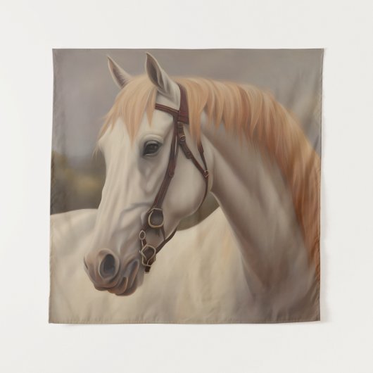 Tenture Belle peinture de chevaux (Devant)