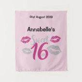 Tenture Belle photo en arrière-plan doux 16 anniversaire (Devant)