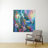 Tenture belle plage des amoureux de phare (En situation (horizontale))