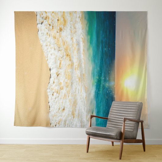 Tenture Belle plage d'été coucher de soleil (En situation (horizontale))