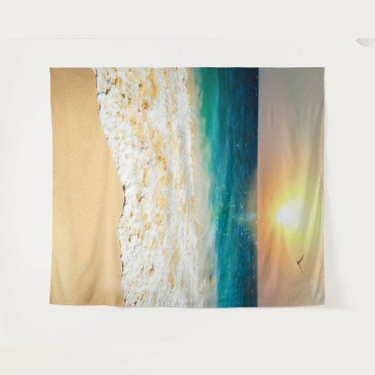 Tenture Belle plage d'été coucher de soleil (Devant (Horizontal))