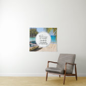 Tenture Belle Plage tropicale Mariage Bienvenue (En situation (horizontale))