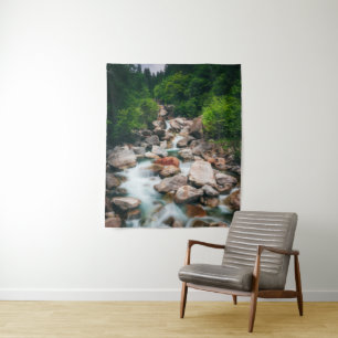 Tenture Belle rivière en cascade au printemps