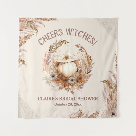 Tenture Belle sorcière Halloween Fête des mariées fond (Devant)