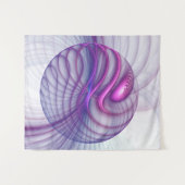 Tenture Belle Swing Moderne Art Fractal Abstrait Rose (Devant (Horizontal))