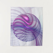 Tenture Belle Swing Moderne Art Fractal Abstrait Rose (Devant)