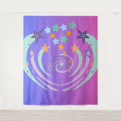 Tenture belles étoiles et coeur (Devant)