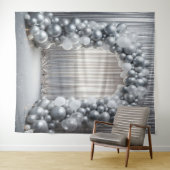 Tenture Belles teintes d'arche de ballons gris (En situation (horizontale))