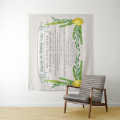 Tenture Bénédiction en hébreu de Sukkot pour secouer Lulav (En situation)