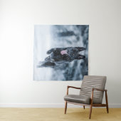 Tenture Berger allemand noir dans la couverture de duvet d (En situation (horizontale))