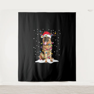 Tenture Berger allemand sapin de Noël Pyjama Chien clair