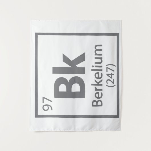 Tenture Berkelium - Berkeley Science - Tableau périodique (Devant)