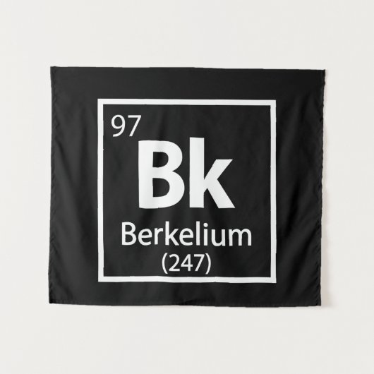 Tenture Berkelium - Tableau périodique des sciences de Ber (Devant (Horizontal))