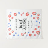 Tenture Berry Premier Anniversaire Fraise Bienvenue  (Devant (Horizontal))