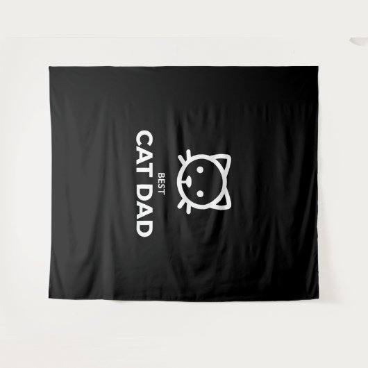 Tenture Best Cat Papa (Devant (Horizontal))