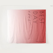 Tenture Best Day Ever Joyful Pink Gradient Minimalist (Devant (Horizontal))