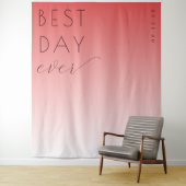 Tenture Best Day Ever Joyful Pink Gradient Minimalist (En situation)