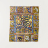 TENTURE BESTIAIRE MÉDIÉVAL, ANTELOP ANIMAUX DE LA FORÊT (Devant)