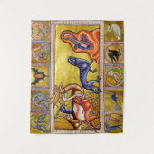 TENTURE BESTIAIRE MÉDIÉVAL, CERFS, CHÈVRE, PANTHÈRE DE CAM (Devant)