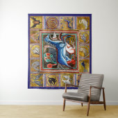 TENTURE BESTIAIRE MÉDIÉVAL, CHEVAUX, ANIMAUX FORESTIERS (En situation)