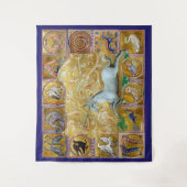 TENTURE BESTIAIRE MÉDIÉVAL LARGE, UNICORN EXÉCUTÉ, ANIMAUX (Devant)