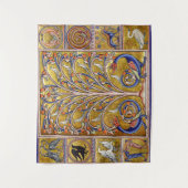 TENTURE BESTIAIRE MÉDIÉVAL, OISEAUX SUR L'ARBRE DE VIE, DR (Devant)