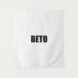 Tenture Beto O’Rourke typographie moderne en noir et blanc