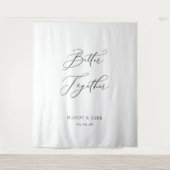 Tenture Better Together Wedding Backdrop Banner Minimalist (Devant)