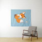 Tenture Beurre à regarder de la petite Fox mignonne (En situation (horizontale))