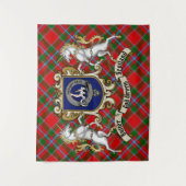 Tenture Beurre Clan Badge & Unicornes avec Tartan (Devant)