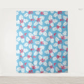 Tenture Beurre creux sur bleu (Devant)