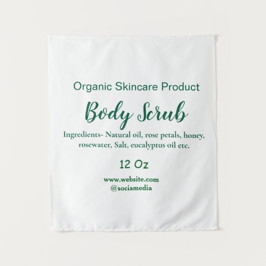 Tenture Beurre de corps bio vert nature ajouter le nom dan (Devant)