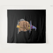 Tenture Bever habillé comme sorcière - Halloween Beaver (Devant (Horizontal))