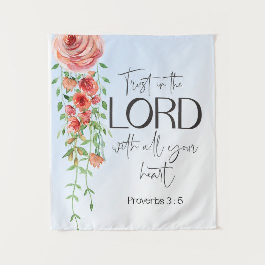 Tenture Bible Proverbs Floral scripture (Devant)