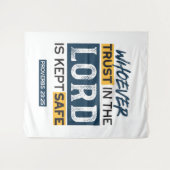 Tenture Bible Quote Art - Proverbs 29:25 Trust in God (Devant (Horizontal))