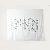 Tenture Bible Verse Elegant Calligraphy Wedding Backdrop  (Devant (Horizontal))