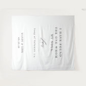 Tenture Bible Verse Elegant Calligraphy Wedding Backdrop  (Devant (Horizontal))