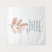 Tenture Bible verset Lord Psalm Leafy Écriture (Devant (Horizontal))