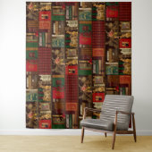 Tenture Bibliothèque magique de Noël du Professeur Darksag (En situation)