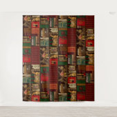 Tenture Bibliothèque magique de Noël du Professeur Darksag (Devant)