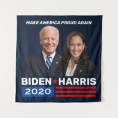 Tenture Biden Harris 2020 Bannières de campagne bleue (Devant)